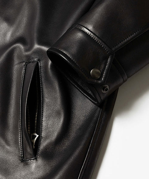 MR.OLIVE / SKOOKUM COLLABORATION / LAMB LEATHER COACH JACKET ミスターオリーブ/スクーカムコラボ / ラムレザーコーチジャケット